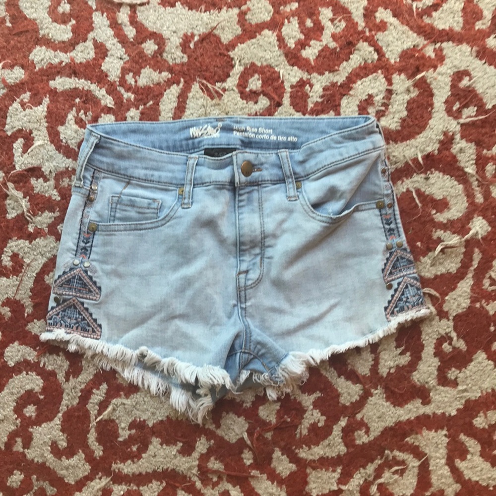 High Rise Denim Shorts